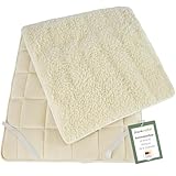 franknatur Unterbett 200x200 Premium Topper Lammflor Matratzenauflage mit Schurwolle Baumwolle
