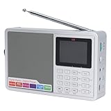 Bewinner DAB+ Digital Radio mit 2,4 -Zoll -LCD -Bildschirm, FM -Stereo -Empfänger, Broadcast, 2200 -mAh -Akku, Aux -USB -Support für Zuhause, Office Outdoor