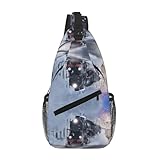 Steam Train Depart Sunset Unisex-Brusttasche mit mehreren Taschen, große Kapazität, Crossbody-Tasche, strapazierfähiges Polyester, verstellbarer Riemen für den täglichen Pendler