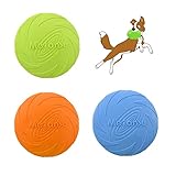 3 Stück Hundefrisbees,hundespielzeug Frisbee,Gummi Frisbee,Hunde Scheiben, perfekt für Hundetraining, Werfen, Fangen und Spielen