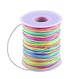 Elastische Faden Perlenschnur Gummiband Schmuckherstellung Schnur Gummikordel Regenbogen Farbe Stretch Schnur Bastelschnur Perlen Kordel für DIY Schmuck (Farbe)