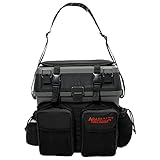 Arapaima Fishing Equipment® Sitzkiepe | Angelbox | Angelrucksack inkl. 4 Kunststoffboxen für Angelzubehör - Grau/Schwarz