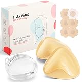 Lillypads® Push Up Pads – Selbstklebende BH Einlagen für Push-Up Effekt – Klebe BH - Wiederverwendbare BH Klebepads für große & kleine Brust – Sticky Bra Silikon Pads - Geeignet für Cup A–D