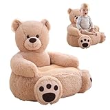 Biniveil Bär Plüsch Stuhl | Bear Sessel | Kinder Sessel | Kinder-Plüsch-Cartoons | Plüschbären Kinder Sofa | Baby Armlehnen Stuhl Lounge | Kinder Couch Sofa Zum Lesen,Entspannen Und Kuscheln