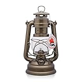Feuerhand Sturmlaterne Baby Special 276 - Made in Germany seit 1893 - Petroleumlampe aus pulverbeschichtetem Stahl und bruchsicherem Glas - Bronze