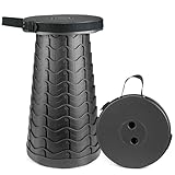 Hesanzol Tragbarer Teleskophocker, einziehbarer Klapphocker für Camping, Garten, Angeln, Wandern, Reisen, Grillen, verstellbare Klapphocker, maximale Traglast 180 kg