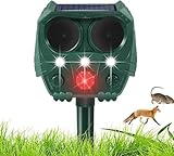 YwuLy Ultraschall katzenschreck für Garten, Katzenschreck Ultraschall Solar Tiervertreiber, Wasserdicht mit PIR-Bewegungssensor Katzenschreck Garten,Wirksam Gegen Katzen,Hunde,Fuchs,Vogel,Rehe,Tauben
