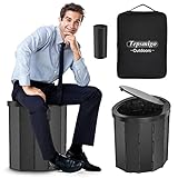 Tepsmigo Campingtoilette, Mobil [Faltbar] Stabil + Beutel | Trockentoilette, Camping WC, Angeln Toilette, Outdoor Camping WC, Falten Weg Wohnung, Trockentrenntoilette, Portable Toilette