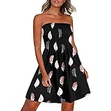 Generisch Must Haves Aesthetic Strandkleid Damen Cover-Up-Strand, Trägerloses Minikleid, Strandrock, Elegant Sommerkleid Meine Monatsabrechnung Konto Einsehen Anzeigen Blitzangebote des Tages Heute