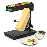 Klarstein Käse Raclette-Grill mit Edelstahl, Dreh- & Verstellbarer Raclette Schmelzer Grill für Käse am Stück, Robuster Schweizer Raclette Grill-Gerät, 1000W Kleiner -Käseschmelzer