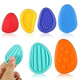 6 Stück Handschmeichler, Weiche Handschmeichler Beruhigungsspielzeug für Kinder Strukturierte Farbige Handschmeichler aus Silikon für Kinder und Schüler Stressabbau Spielzeug