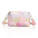 FOSDICK Umhängetasche Mädchen Kinder mit Verstellbarer Schultergurt Handtasche Mädchen, Niedlicher Kinder Crossbody Bag Geldbeutel für den Urlaub Reise Outdoor Aktivitäten, Rosa (22 * 9 * 16cm)