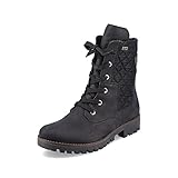 Rieker Damen Schnürstiefeletten 78523, Frauen Stiefeletten,schnürboots,übergangsschuhe,boots,Stiefel,bootee,Booties,schwarz (01),40 EU / 6.5 UK