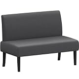 Yaheetech Küchensofa 2-sitzer Sitzbank Polstersofa aus Cordstoff Doppelsofa ohne Armlehnen Stoffsofa Loungesofa fürs Wohnzimmer/Eingangsbereich/Büro, Grau