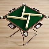 Faltbarer quadratischer Kartentisch mit Getränkehaltern und Schublade, tragbare Multi-Spiel-Oberfläche für Mahjong, Poker und Brettspiele