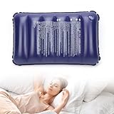 ZORVYN 1 Stück Aufblasbares Kissen Campingkissen Reisekissen Leichtes Kopfkissen Beflockung Sitzkissen für Strand, Outdoor, Wandern （purpurrot）