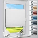 Deswell Plissee Verdunklung Klemmfix Wabenplissee Weiß 40x80cm Thermoplissee ohne Bohren für Fenster & Tür, Sonnen-, Sicht- & Schallschutz Wärmeisolierung