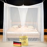 NOMOSQUI Moskitonetz Bett für Zuhause inkl. Montagematerial - Großes Mosquito Netz für Doppelbett Mückennetz Indoor Mückenschutz, Mosquito Net Bed