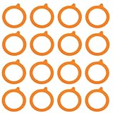 Voarge 12pcs Glasdichtungen Dichtungen Silikon Ersatz Weckringe für Einmachgläser mit normalem Mund(Orange)