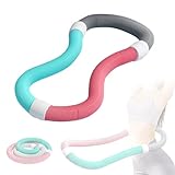 MBBTAG Hula Hoop Reifen Erwachsene Anfänger 1.3/1.6 kg zum Abnehmen Weiche Flexible Faltbarer Fitness Hulahoop Heimtrainingsgeräte für Taille und Bauch für Zuhause und Unterwegs(Pink Green (1.6kg))