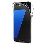 AICEK Samsung Galaxy S7 Edge Hülle, 360°Full Body Transparent Silikon Schutzhülle für Samsung S7 Edge Case Durchsichtige TPU Bumper S7 Edge Handyhülle (5,5 Zoll)