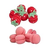 DECORNIJIA 12Stücke Haarwickler Sanfte Lockenwickler Für Hitzefreies Lockenstyling Für Langes Und Mittleres Haar Bequeme Anwendung Über Nacht Farben Zufällig