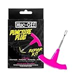 Muc-Off Puncture Plug Reifenreparaturset - Fahhrad Flickzeug für schlauchlose Fahrradreifen - Inklusive 2-in-1 Puncture Plug/ Aufrauh-Werkzeug, 10 Reifenpannenstopper & Etui