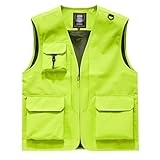 RUMAOZIA Wanderweste Herren Leicht Weste Sommer Outdoor Leichte Sommerweste Herrenwesten Mit Vielen Taschen Sport Arbeitsweste Fahrradweste Softshell Ärmellose Anglerweste Dünne Jacke Safariweste