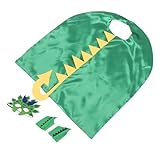 CLISPEED Dinosaurier Umhang für Jungen Mädchen Weiches Atmungsaktives Kostüm mit Maske Einfacher Verschluss Spielerisches Cosplay Cape für Halloween Geburtstagsfeiern und Rollenspiele