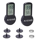 AIICIOO Terrarium Thermo-Hygrometer 2er-Pack Reptilienpfleger Digitales Batteriebetriebener Temperatur Temperatur-Luftfeuchtigkeitsmesser für Aquarienpfleger Gewächshaus Befeuchter