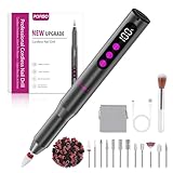 POFIBO Nagelfräser Kabellose Elektrische Nagelfeile - 35000 U/Min Nagelfräser für Gelnägel, 12 IN 1 Professionell Fräser für Nägel & Acrylnägel, Maniküre Pediküre Set mit 5 Geschwindigkeiten