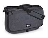 Jan Max Arbeitstasche für Herren, Laptop Messenger Bag mit Laptopfach, Laptoptasche 17 Zoll Bürotasche dunkel Grau/Schwarz