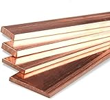 T2 99,95% reiner Kupfer-Bar/Kupfer-Blech, rote Kupfer-Streifen, Dicke 3/4/5 mm, Breite 8/15/20/30/40/50 mm, Länge 100/200/300/400 mm (5x 40 x 200 mm)