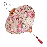 NUOBESTY Antike Laterne Groß Stoff Ovale Seide Orientalisch Außenbereich Für Terrasse Seidenlaterne Blumen Papierlaterne Solar-außenaufhängung Led Party Outdoor-solar