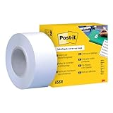 Post-it Abdeck- und Beschriftungsband, 25,4 mm x 17,7 m, Weiß, 1 Rolle – Abdeckband, Korrekturband, Etikettenband, für Beschriftungen und Textkorrekturen