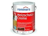 Remmers Holzschutz-Creme 3in1 nussbaum, 5 Liter, tropffreie Holzlasur für aussen, 3in1: Imprägnierung, Grundierung & Lasur in EINEM Arbeitsgang