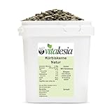 Vitalesia Kürbiskerne im Eimer 3,5kg | naturbelassen & ohne Schale | ganze Kürbis Kerne ungeröstet & ungesalzen | Premium-Kerne der Qualitätsstufe AA | ohne Zusätze | vegan