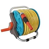 Schlauchtrommel mit 20m Gartenschlauch – Eagle Garden – Inkl. Systemteilen und Spritze