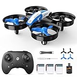 Holy Stone HS210 Mini Drohne für Kinder,RC Quadrocopter Nano Drone mit 3 Akkus 21 Min. Lange Flugzeit, Auto Höhenhaltung, 360° Rollen, Kopfloss Modus, One Key Start Indoor Geschenk Anfänger,Blau,C0