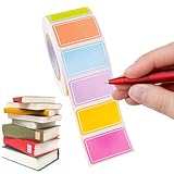 Farbige Aufkleber, selbstklebende Etiketten, bunt, rechteckig, 500 Stück – Klebeetiketten in Unifarben für Umzugskarton, Etikett