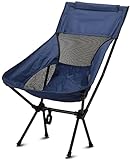 Campingstuhl, faltbar, atmungsaktiv, bequem und tragbar, Outdoor-Stuhl, Oxford-Stoff, for Erwachsene, Tragfähigkeit: 120 kg, Camping, Grill, Garten, Strand, Reisen, Angeln, Picknick, 88 x 34 x 34 cm,