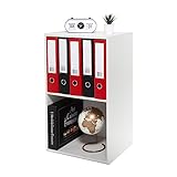 Iris Ohyama, Möbel, 2 Regalböden zur Aufbewahrung im Büro, Bibliothek, Stabil, Großes Fassungsvermögen, Multifunktional, Stabil, Schlafzimmer, Wohnzimmer - Office Basic Rack CX-2FN - Eiche weiß