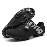 Treer Fahrradschuhe Herren Damen, 2025 Rennradschuhe mit Cleats Schuhe Rennrad Schuh Mountain Bikes Schuhe, Kompatibel Outdoor Radschuhe Fahrrad Indoor Spin 36EU-45EU (Schwarz,40)