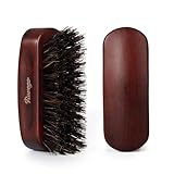 RAVEGO Haarbürste, Bartbürste aus Wildschweinborste für die tägliche Bartpflege, Kleine Reise-Bartbürste