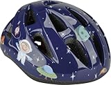 FISCHER Kinderhelm, Fahrradhelm, Jugendhelm Eule, XS/S, 48-54cm, blau, hochfeste EPS-Schale, TÜV-Zertifiziert