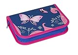 Eberhard Faber 577471 - Federmäppchen Schmetterling, mit 32 Schreibutensilien, Stiftetui befüllt