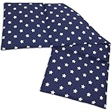 4-Kammer Rapssamenkissen 20x60cm groß - Sterne-blau - Wärmekissen & Kältekissen - Körnerkissen mit Rapssamen