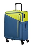 American Tourister Daring Dash - Spinner M, Expandable Suitcase, 66.5 cm, 67/75 L, Green/Blue (Lime/Coronet)