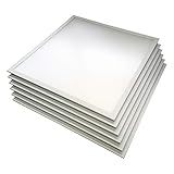 ENOVALITE 6x LED Panel, Deckenleuchte, 62x62cm, 3600lm, 4000K, 36W, inkl. Trafo, Rasterleuchten, Einlegeleuchte, Büroleuchten [Energieklasse F] (neutralweiß)…