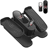 HOFTME Ellipsentrainer im Sitzen,Crosstrainer,Beintrainer, Einstellbarer Geschwindigkeits Cross Trainer mit Fernbedienung, Sitzende Pedaltrainer für Senioren und Erwachsene (Schwarz-1)